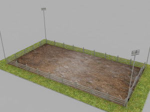 horse jump riding arena 3D 모델