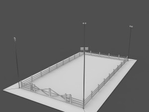 horse jump riding arena 3D 모델