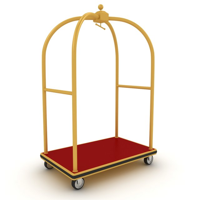hotel cart 3D Модель .c4d .max .obj .3ds .fbx .stl .blend 