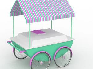 viejo carrito de helados Modelo 3D