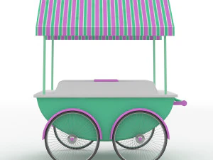 old ice cream cart 3D Model