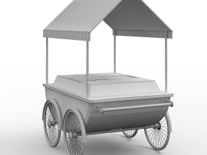 old ice cream cart 3D Модель