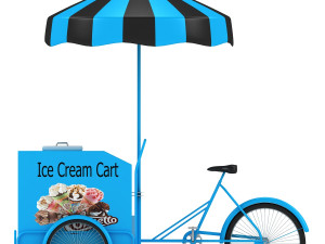 ice cream cart 3D 모델