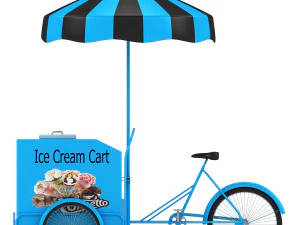 w&oacute;zek z lodami Model 3D