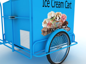 ice cream cart 3D Model