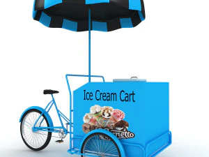 ice cream cart 3D Model