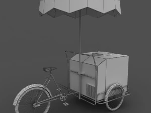 ice cream cart 3D Model
