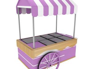 ice cream cart Model 3D