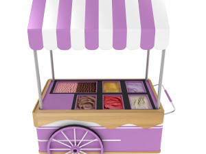ice cream cart 3Dモデル