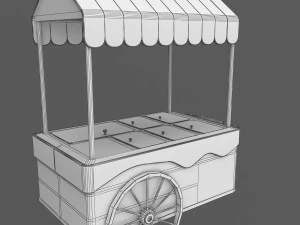 ice cream cart 3D Model