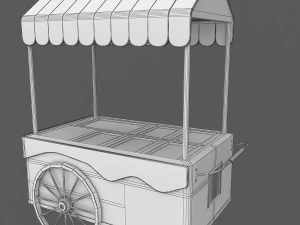 ice cream cart 3D Model