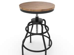 industrial mansard stool 3D Model