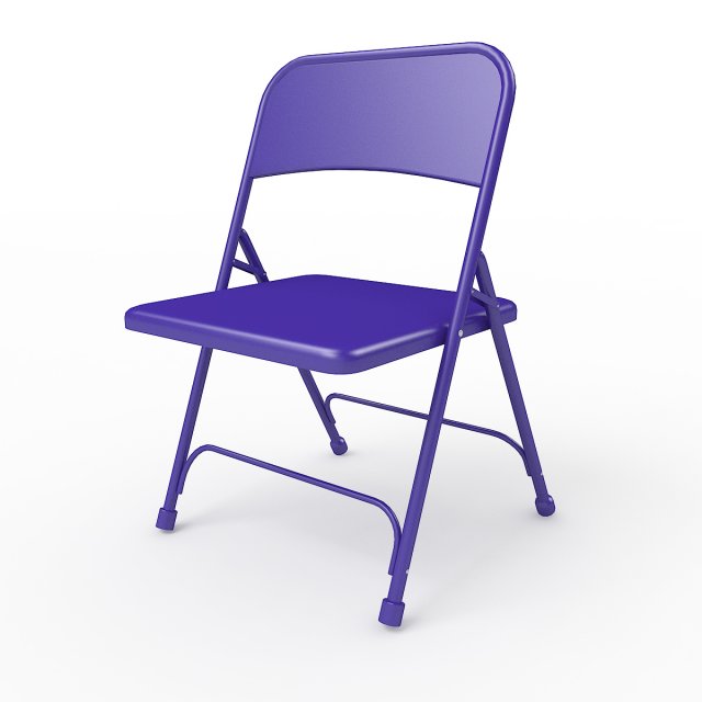 metal folding chair Modelo 3D .c4d .max .obj .3ds .fbx .stl .blend 