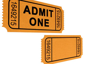 билет в кино 3D Модель