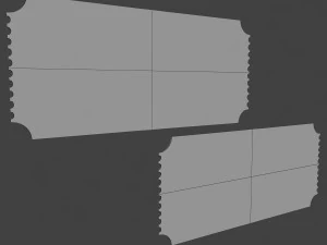 movie ticket 3D Model