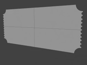 movie ticket 3D Model