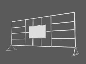 road safety barrier 3D Model