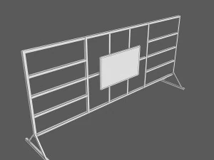 road safety barrier 3D Model