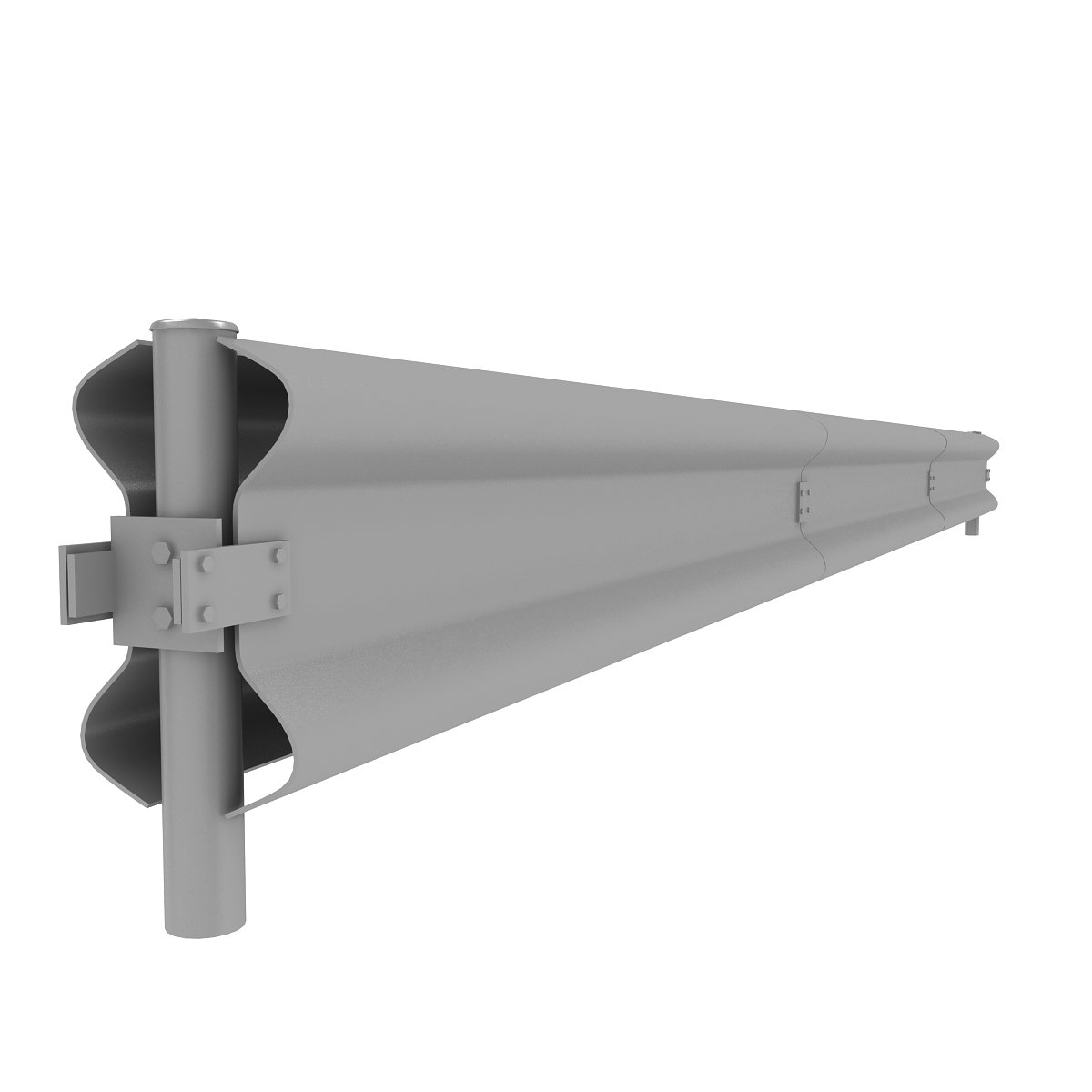 Road Safety Barrier 3d Model In Race Track 3dexport