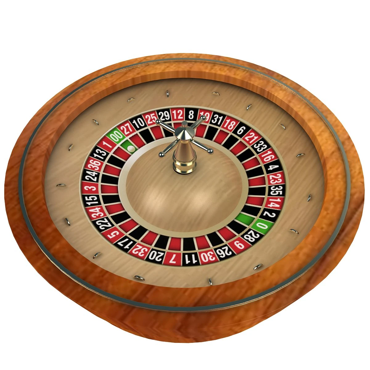 casino - roulette wheel 3D Model .c4d .max .obj .3ds .fbx .stl .blend 