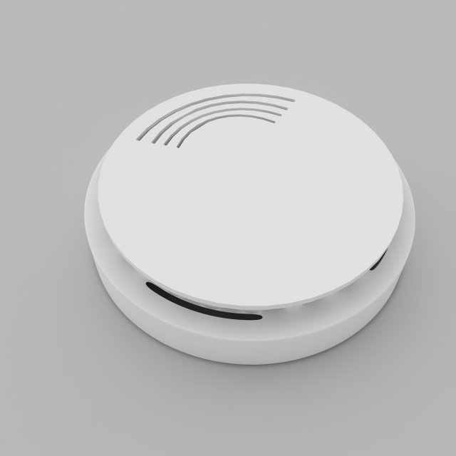 smoke detector 3D Model .c4d .max .obj .3ds .fbx .stl .blend 