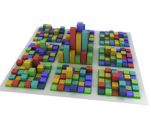 ciudad cuadrada Modelo 3D