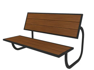 вулична лавка 3D Модель