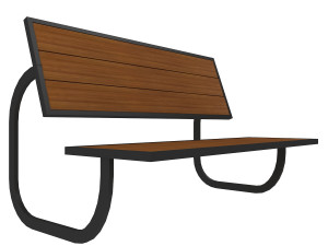 street bench Modello 3D