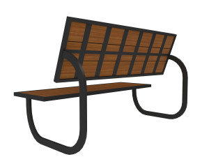 street bench Modello 3D