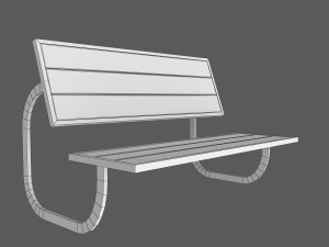 street bench Modello 3D