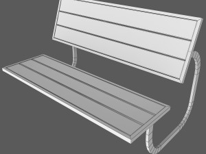 street bench Modello 3D