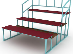 stadium bench 3D Model