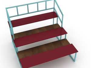 stadium bench Modelo 3D