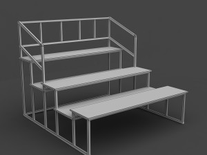 stadium bench Modelo 3D