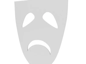 theater mask happy sad face 3D Model