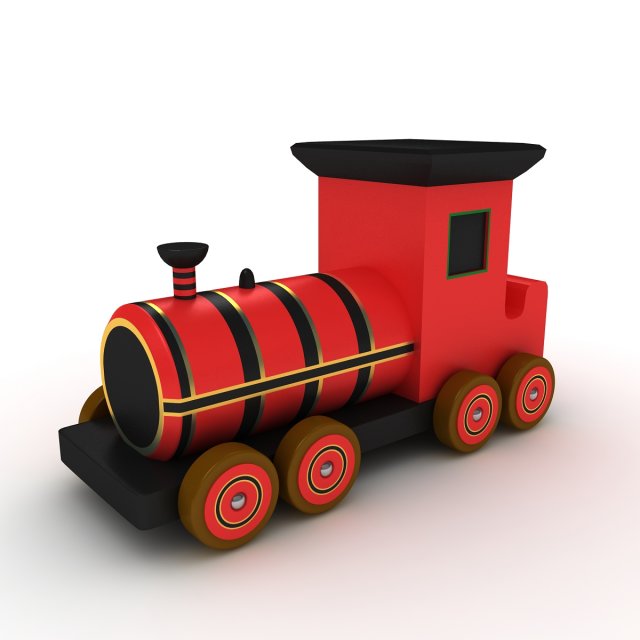toy train 3D Модель .c4d .max .obj .3ds .fbx .stl .blend
