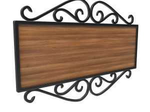 welcome sign no text 3D Model