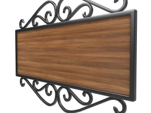 welcome sign no text 3D Model