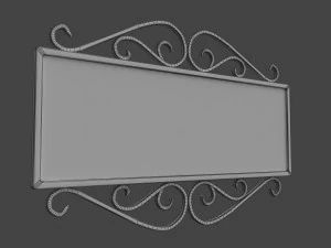 welcome sign no text 3D Model