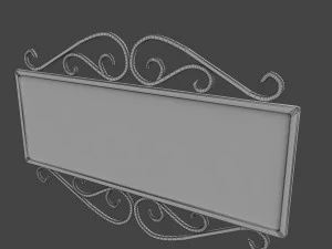 welcome sign no text 3D Model
