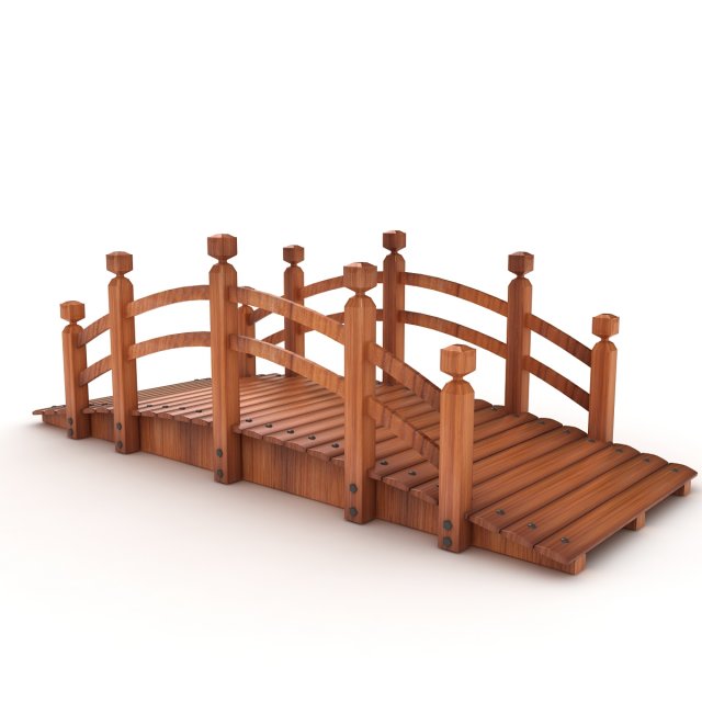 wood bridge Modelo 3D .c4d .max .obj .3ds .fbx .stl .blend 