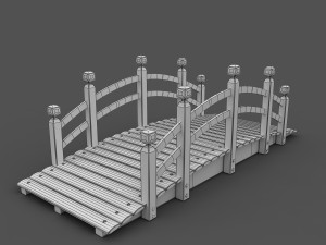 wood bridge Modelo 3D