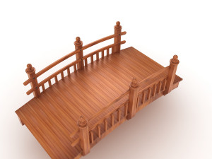 wood bridge 3D Modell