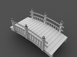 wood bridge 3D Modell