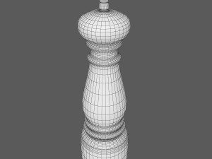 wooden pepper mill 3D Model