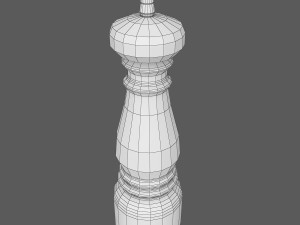wooden pepper mill 3D Model