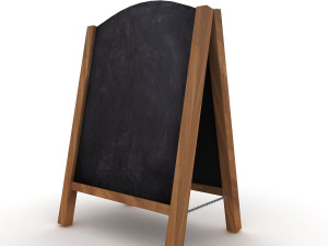 wooden sandwich board 3D Model