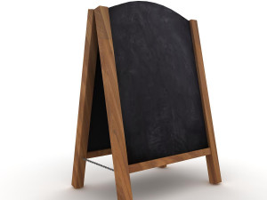 wooden sandwich board 3D 模型