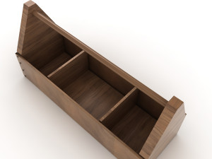 wooden toolbox 3D 模型
