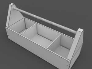 wooden toolbox 3D 模型